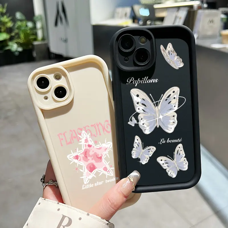Casing Hp Untuk OPPO A7 OPPO A5s OPPO A12 OPPO A12S A11k Case HP pola kupu-kupu bintang Cesing Casing sederhana Kesing Silikon lunak Kasing baru Softcase 6
