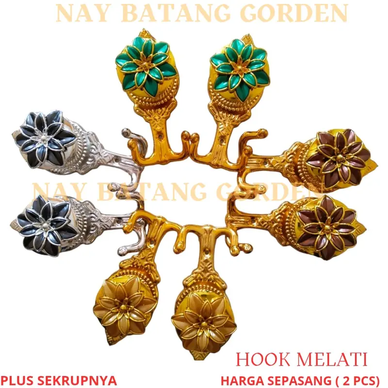 HOOK MOTIF MELATI/CENTOLAN TALI GORDEN MOTIF MELATI.jendela gorden indor tirai bambu 1