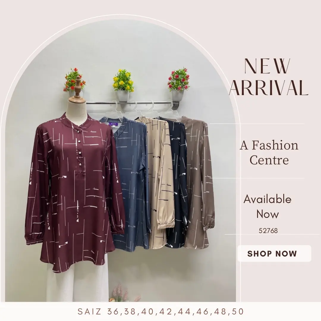 52764,8- Muslim fashion blouse Size 36,38/40,42,44,46,48,50 floral softcotton