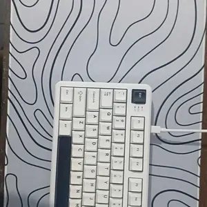 Mouse Pad Besar Anti-Slip Desk Mat Minimalist Black and White Anime E-Sports Gaming MousePad Aesthetic XL 80x30cm Thickened Stitched Edge Mat.4