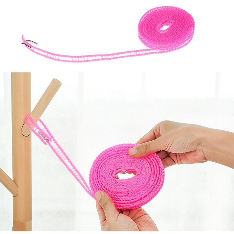 Dây Phơi Quần Áo Chống Gió Và Chống Trượt, 5M, Cho Ban Công Gia Đình, Màu Sắc Ngẫu Nhiên 3