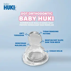 Baby Huki Dot Orthodontic Nipple / Dot Bayi Gepeng Huki