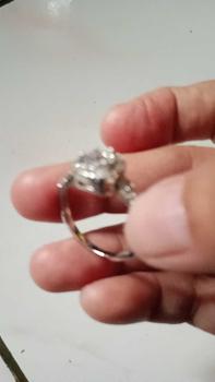 Product Review of Ibu Cincin Titanium Wanita Anti Karat - Perhiasan Perempuan Mewah Elegan Silver Rings Permata from s**n 0