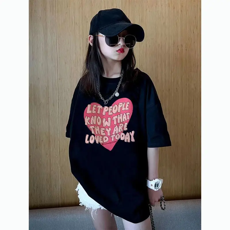 COD Kaos BAJU DISTRO ANAK PEREMPUAN CEWEK LENGAN PENDEK SIZE BESAR USIA 7-13 TAHUN/BAJU ANAK TANGGUNG/BAJU ANAK OVERSIZE ANAK-ANAK Fashion