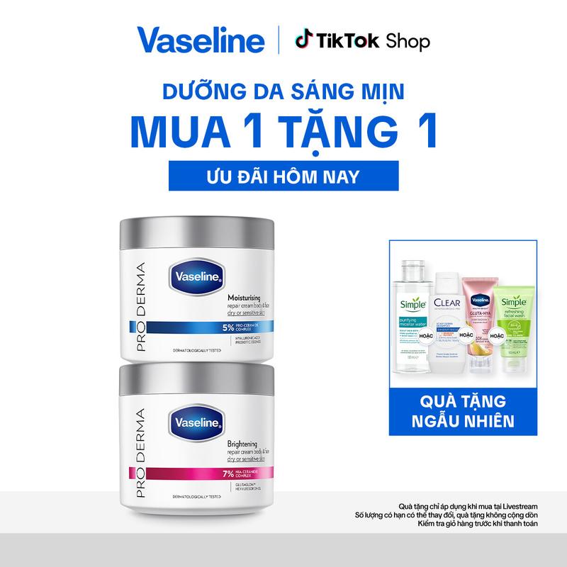 Kem Tuyết Ủ Trắng Vaseline Pro Derma 7% Nia-Ceramide / Ủ Ẩm Sâu Đa Tầng 72H Da Ẩm Mịn 360G Phù Hợp Cho Da Khô & Nhạy Cảm