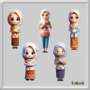 Topper buket guru pria & wanita karakter hiasan untuk buket