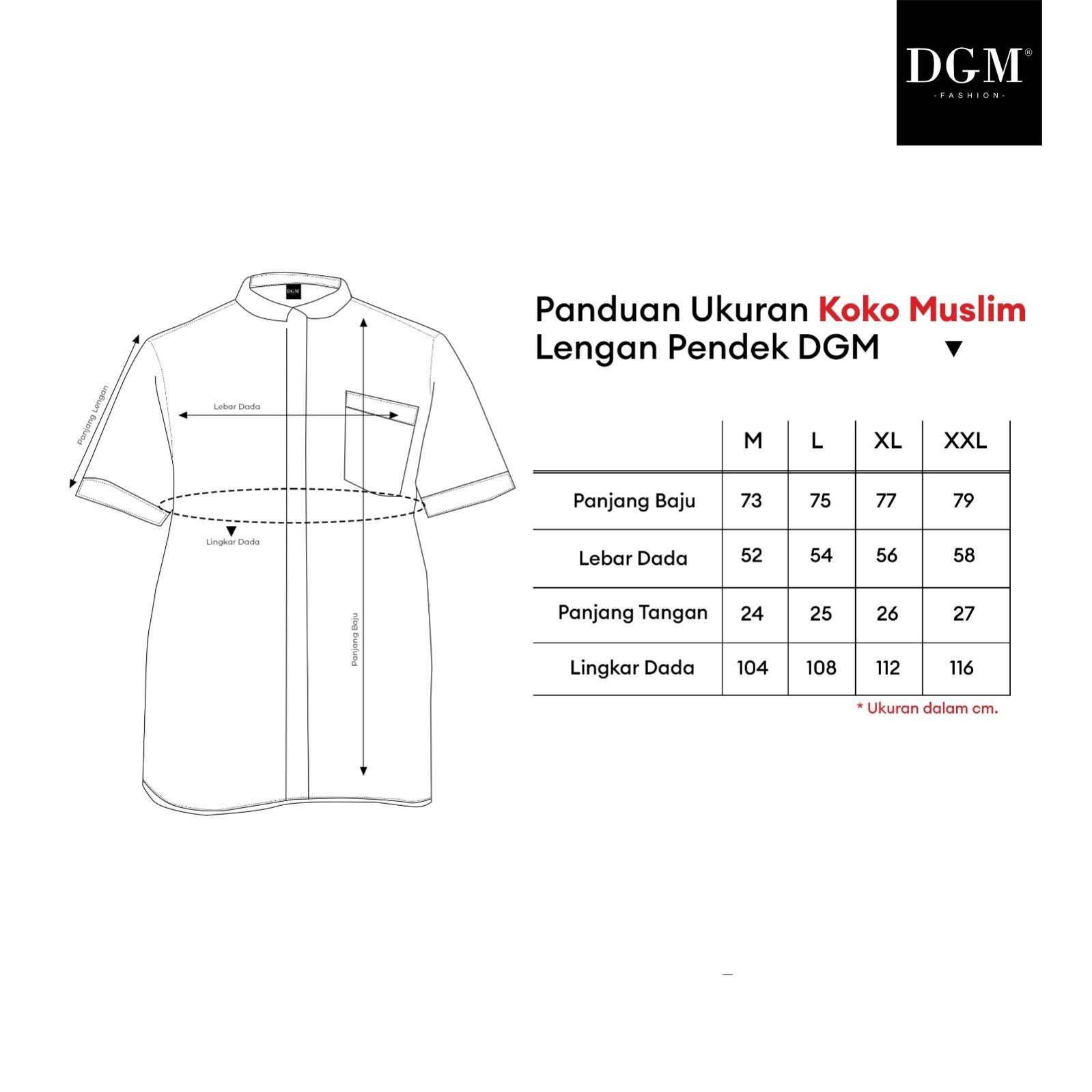 DGM Baju Koko Pria Lengan Pendek Bordir Premium Coklat Mahogany Motif Argyle Baju Koko Burgundy 041 B