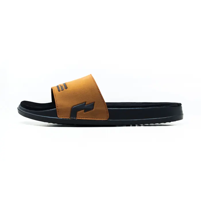 SIDSNEAKS 39-43 Sandal Slide Pria - Sidslide Kaze - Brown Black Shoes Sendal 6