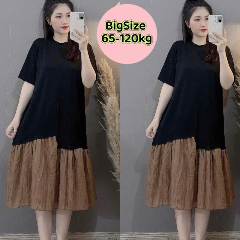   Bigsize 65-120kg  Đầm xuông bigsize   bầu mặc được   65-110kg . Đầm xuông dài qua gối . Đầm bầu bigsize Thai sản Thai kỳ Thoải mái Thoáng khí Cotton váy suông lụa 