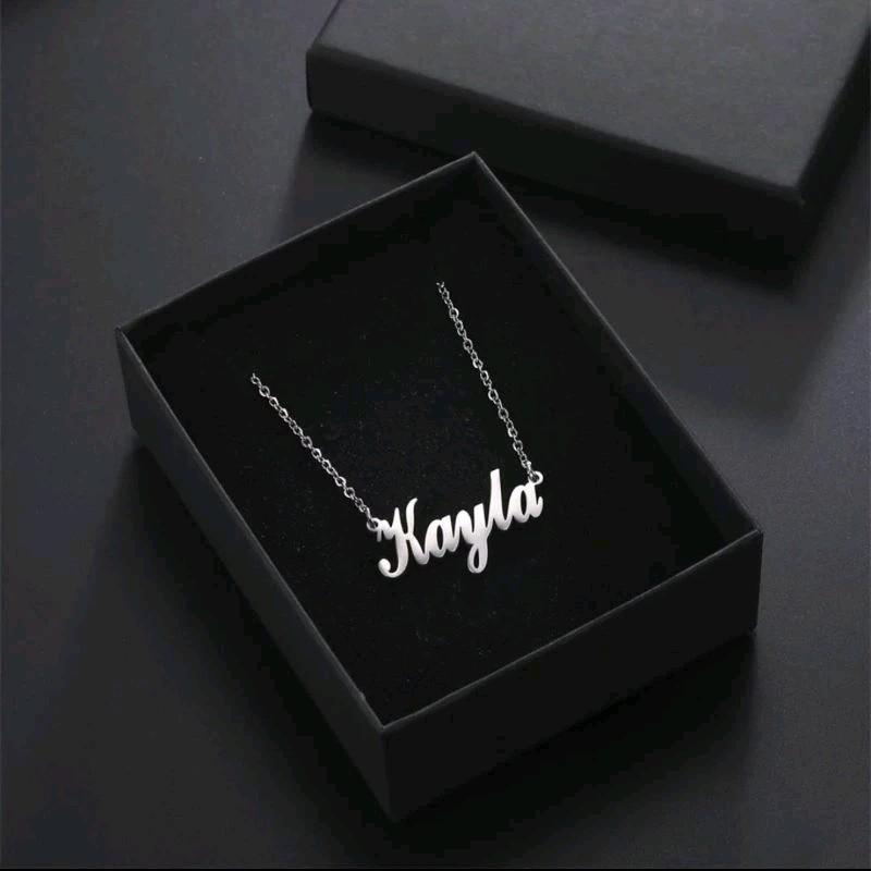 Make Kalung Nama Titanium Anti Karat Custom Nama Gold dan Silver 0