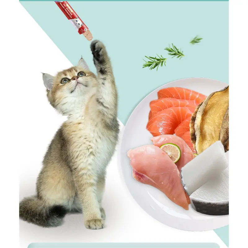 50pcs Snack Kucing Camilan Kucing Creamy Treats Kucing Snack Kucing Cat Treats Snack seaweed extract 24 bulan 3