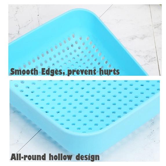 Product Introduction of Drain Basket Rectangular Fruits Vegetables Cutlery Spoon Multipurpose Kitchen Storage Drain Basket Filter 11