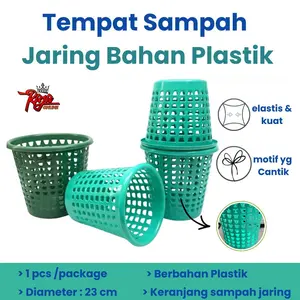 Tempat Sampah - Tempat Sampah Keranjang Plastik  Diameter 23 cm Tempat Keranjang Sampah Plastik Murah