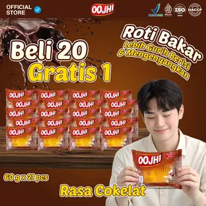 OOJHI Roti Panggang Bakar 60g Rasa Cokelat dan Rasa Keju Makanan Camilan Praktis Bersertifikat BPOM & Halal