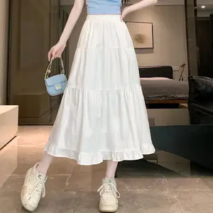 ROK RUFLA MIDI SKIRT CERUTI CERUTY FULL FURING JUMBO PREMIUM EKSKLUSIF PEREMPUAN WANITA MUSLIMAH TERMURAH BTCSOLO Karet Maxi Panjang Dewasa