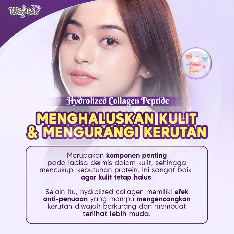 [3 box isi 15 sachet] Minuman Serbuk Collagen Waytea Rasa Teh Bunga Telang dengan Fish Collagen dan Saffron Extrak 2
