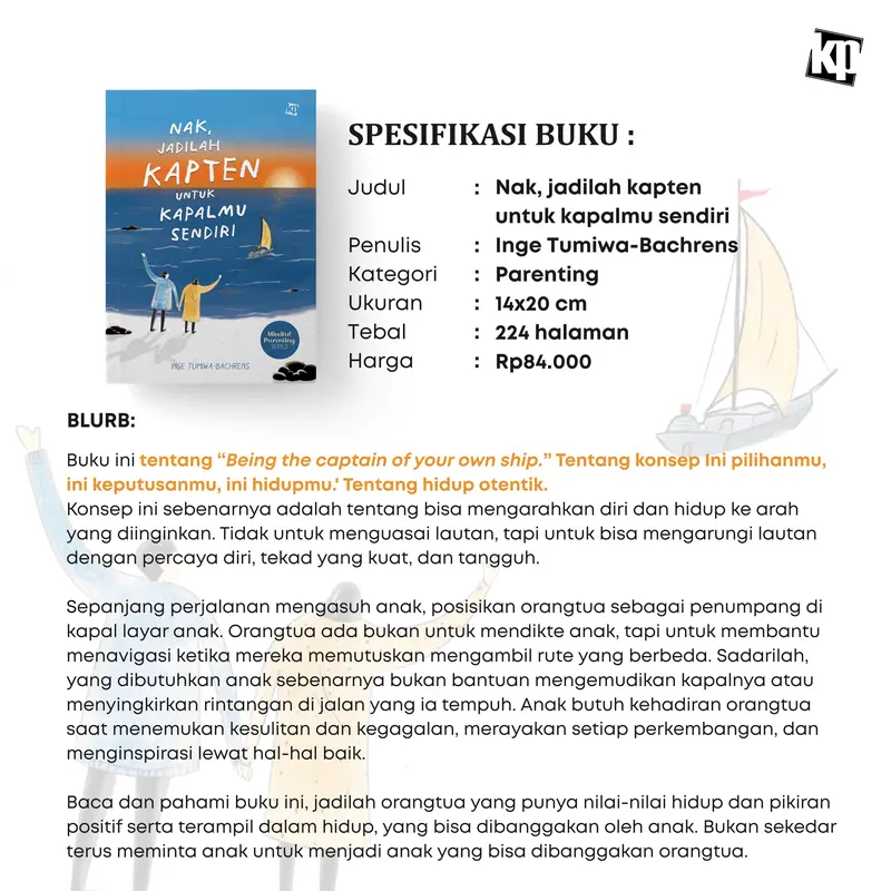 Buku Nak, Jadilah Kapten Untuk Kapalmu Sendiri - Inge Tumiwa Bachrens
