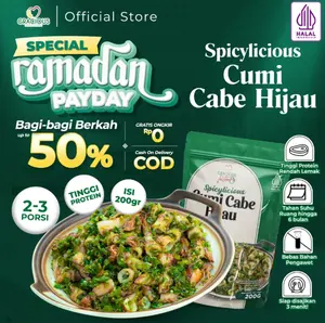 GRATIS ONGKIR Gracious Spicylicious Cumi Cabe Hijau (Makanan Instant Sehat Siap Saji)