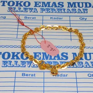 GELANG NURI BRACELETS PERHIASAN WANITA BERLAPIS EMAS MUDA TERMURAH