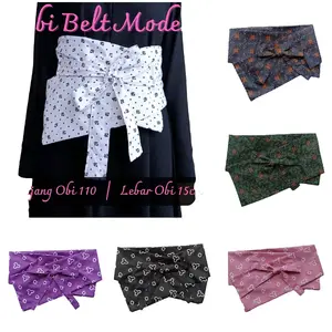 Obi Belt Modern Obi Kebaya Songket Ikat Pinggang Kebaya Wanita Motif Kekinian Premium Sabuk Kain Kondangan Aesthetic Obi Belt Korean Style