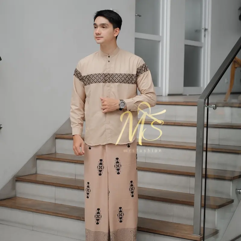 PAKET SET KOKO DAN SARUNG MOTIF SARWON BISA PILIH WARNA 1