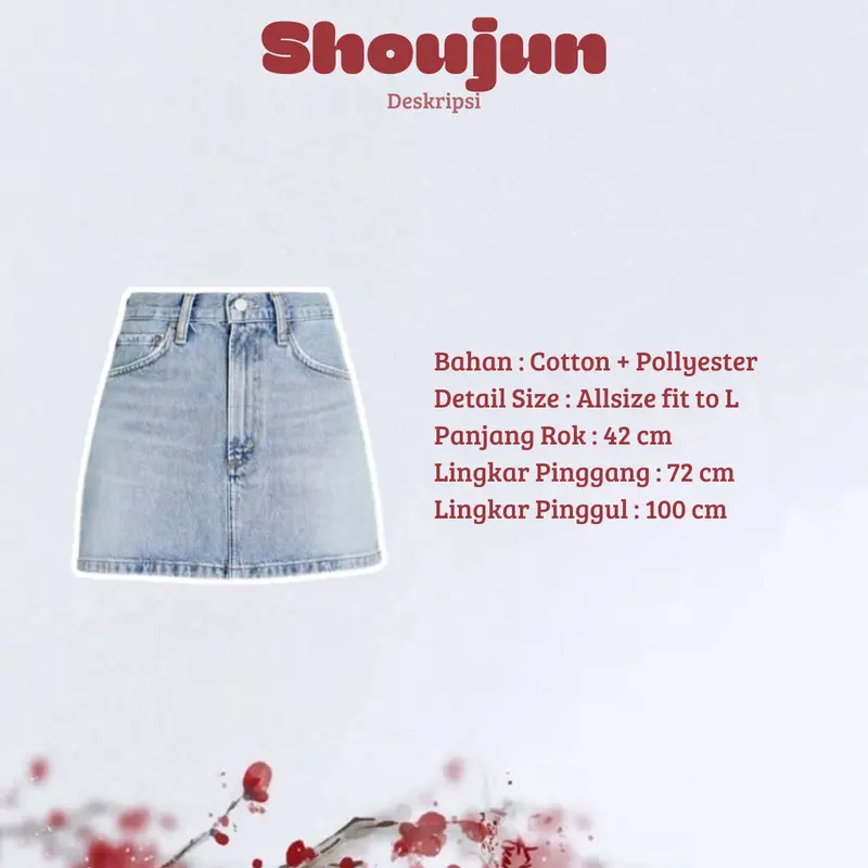 Setelan Shoujun Outfit { Cardigan Tanktop Putih + Rok Jeans Pendek } One Set Korean Style 3