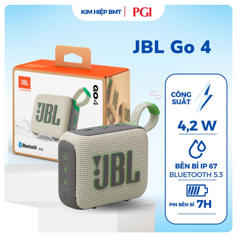  Loa jbl go 4 mini bluetooth 5.3 mới  chính hãng PGI  kết nối đa loa di động nghe nhạc hay bass khoẻ 