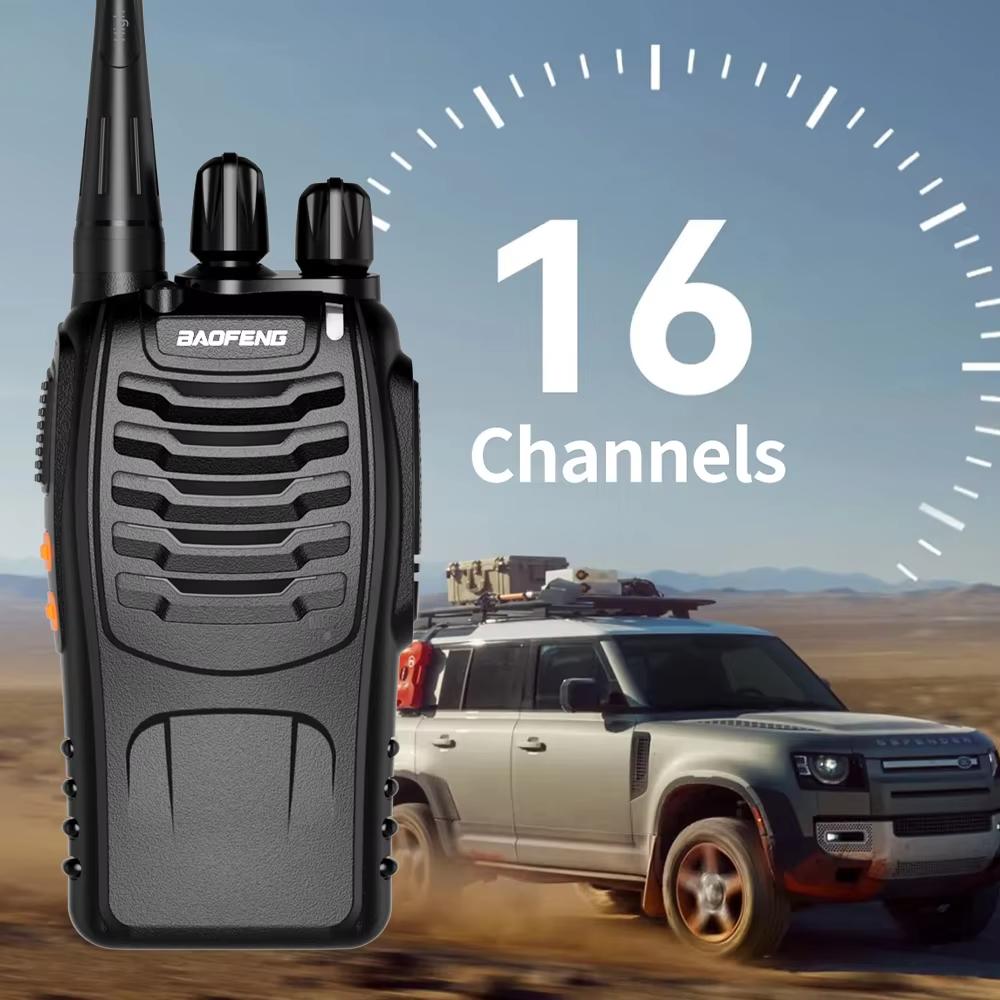 HT Baofeng Walkie Talkie BF 888S Waterproof Portable 2 Way Radio HT Handy Talky Radio Set Walkie Talkies dengan Charger Walky Talky Jarak Jauh 10km (Max) Batrai Awet THS