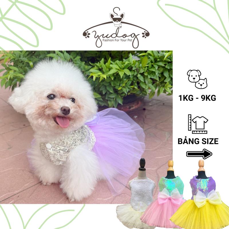  Đầm kim sa mặc cho chó mèo nhà Yudog 