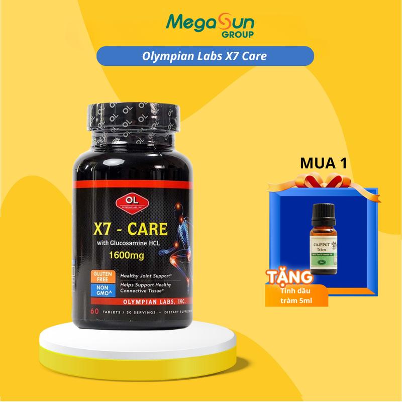   TẶNG TINH DẦU TRÀM  Viên Uống Chăm Sóc Xương Khớp Olympian Labs X7 Care -Hộp 60v 