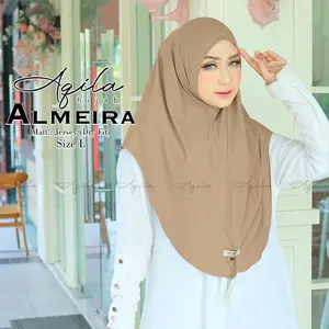 Aqila Hijab - Almeira Hijab Instan Syria Non Pad Jersey | Hijab Instan Jersey
