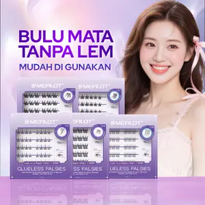Eyelash Glueless MERLOT  - Bulu Mata Glueless, Bulu Mata Tanpa Lem, Bulu Mata Korea, Beginner Friendly, Lembut, Praktis & Tahan Lama, Bulu Mata Extension