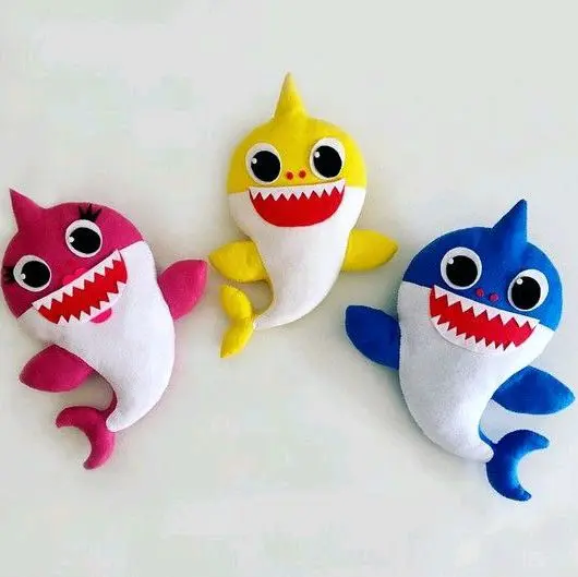 Boneka Baby Shark 25cm Mainan Anak  Toys Baby Shark Kartun Boneka Ikan Hiu Dolls 6