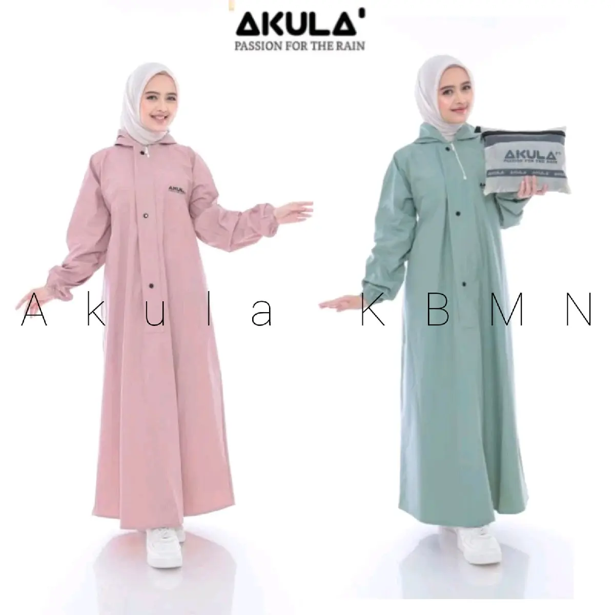 JAS HUJAN AKULA GAMIS RAINCOAT SYAR'I wanita terbaik anti rembes PVC 0,25 Syari Dewasa Setelan Tebal