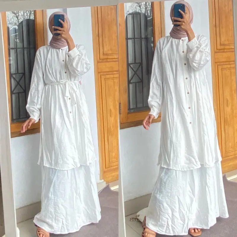 SET ROK ALIYA POLO LINEN PREMIUM AIRFLOW Baju Muslim Wanita 4