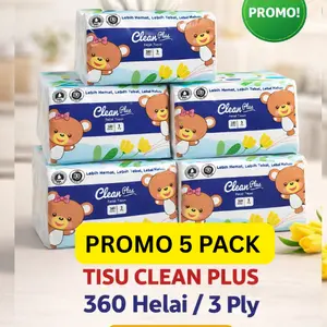 PROMO 5 PACK Tissue Cleanplus 360 helai 3 play tisu facial murah