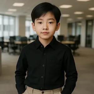 Kemeja Anak Tanggungan Katun Sigaret Lengan Panjang XXS XS S Bahan Adem Casual Menyerap Keringat