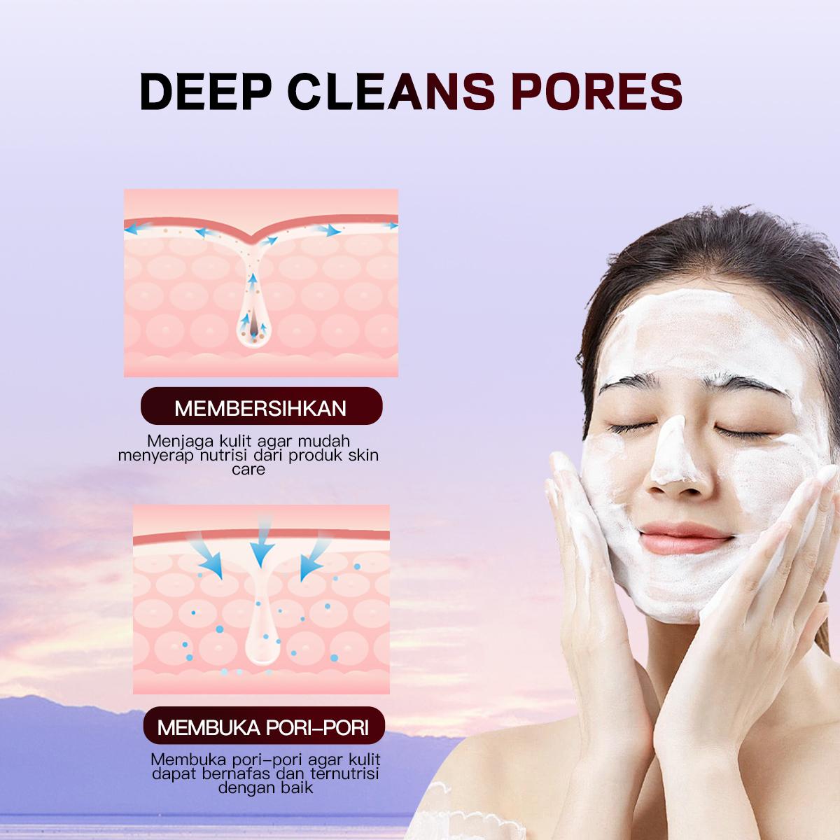 【Bpom】BUY 2 GET 1 Kojic Acid Facial Wash Anti Acne Cleanser 100gr   Wajah and refreshedskin Membersihkan Mencerahkan Perawatan Zaitun Kosmetik Hitam face wash sabun  wajah Komedo Kusam Niacinamide Pencerah Memutihkan