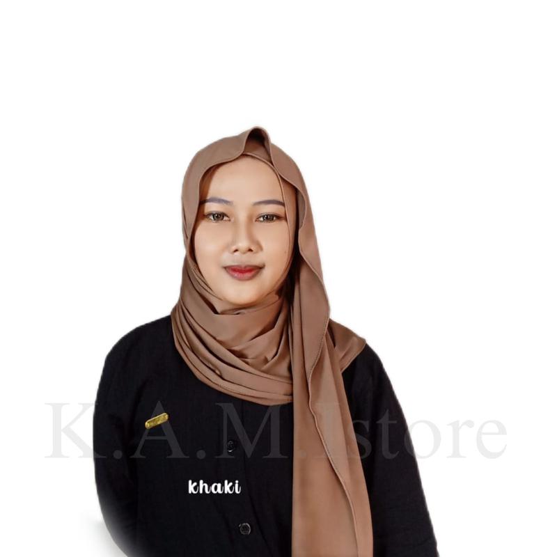 Aurellie pashmina kaos meleyot jersey premium Kerudung Muslim Jilbab Instan 2