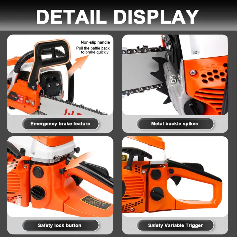 JLD Gergaji Mesin Chainsaw 54.6CC Mesin Potong Kayu Mesin Chainsaw 20inch Pohon Kayu Kualitas Sinso Mini Potong 2 tak Mesin chainsaw Gergaji Potong Pohon Kayu GERGAJI MESIN Pisau Gergaji jld senso 6
