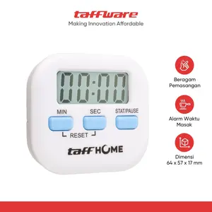TaffHOME Timer Masak Dapur Magnetic Stopwatch Alarm Clock - JS-113