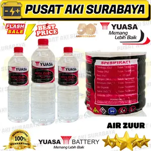 AIR ACCU ZUUR YUASA 1000ML 1 LITER AIR AKI ISI BARU ACCU BASAH MOBIL MOTOR