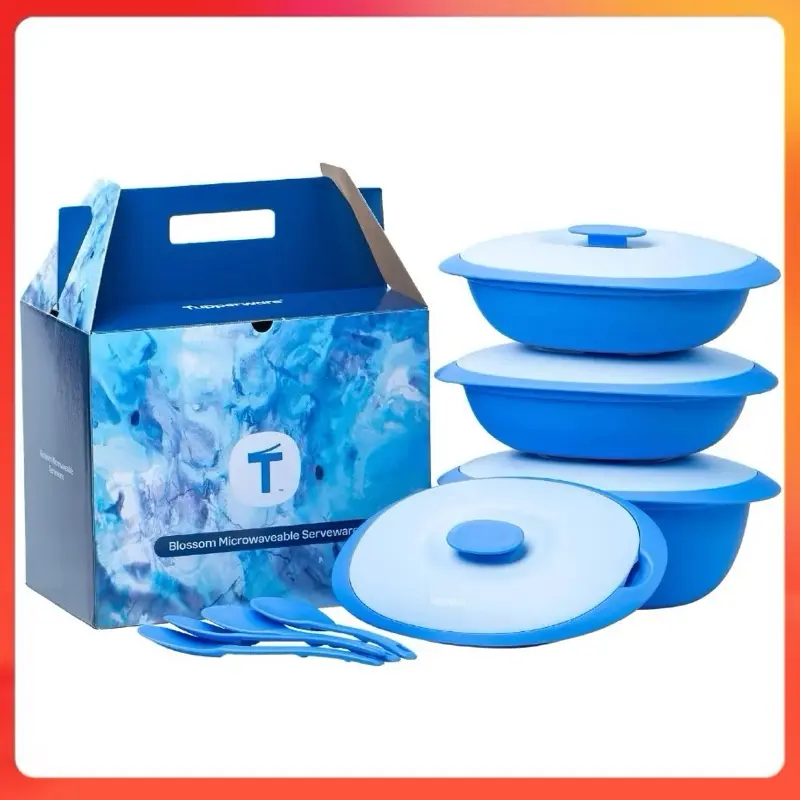 Tupperware Blossom Serveware Set with Giftbox 3L Rice Server - TikTok ...