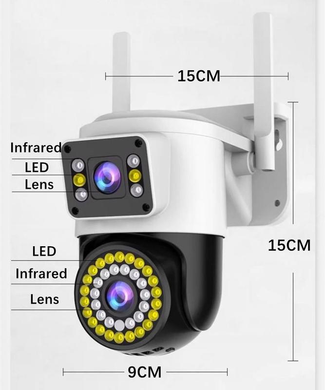 V380 Pro Dual Lens Security IP CCTV Camera 1080P Wireless Outdoor ...