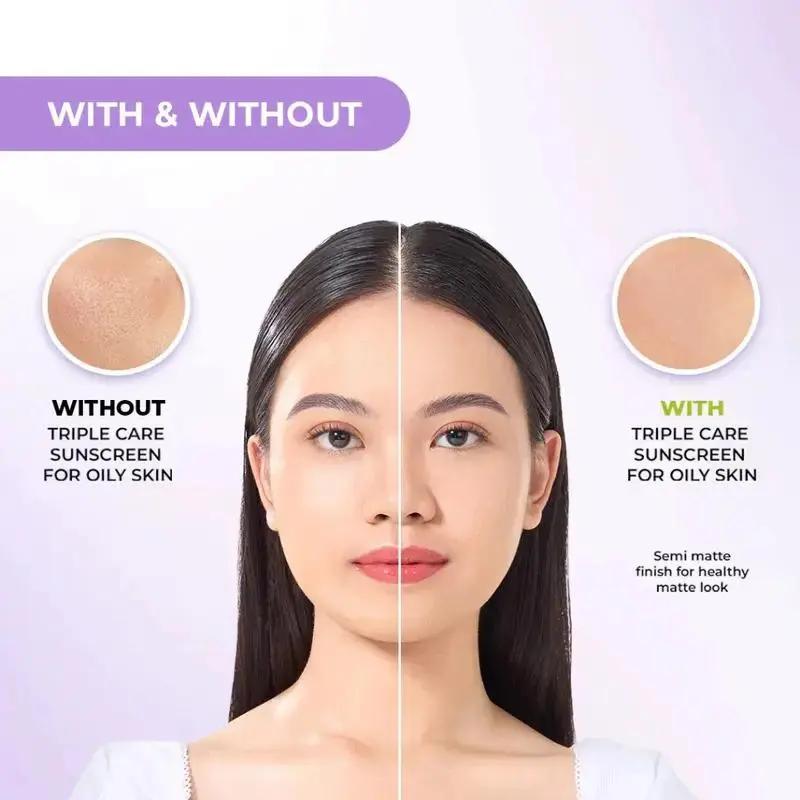 【100%ORI】Facetology Triple Care Sunscreen SPF40 PA+++ 40ml Tabir Surya Ringan Tidak Berminyak Untuk Kulit Sensitif & Berjerawat dan wajah facetology produk oily skin mengandung Niacinamide Mencerahkan Tinted bare Healthy Glow ungu 【100%ORI】Facetology Triple Care Sunscreen SPF40 PA+++ 40ml Tabir Surya Ringan Tidak Berminyak Untuk Kulit Sensitif & Berjerawat dan wajah facetology produk oily skin mengandung Niacinamide Mencerahkan Tinted bare Healthy Glow ungu