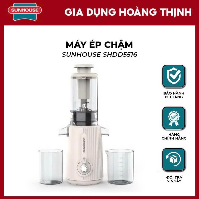 MÁY ÉP CHẬM SUNHOUSE SHD5516 Có tích hợp chức năng làm kem trái cây hàng chính hãng bảo hành 12 tháng