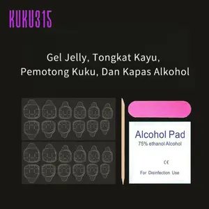 KUKU315 4pcs Alat Pasang Lem Kuku Palsu Tempel Kuku Palsu Nail Art Dan Lem Mudah Memenuhi Kebutuhan Pemasangan, Perapihan, Dan Pembersihan Kuku Palsu Cocok Untuk Pemula