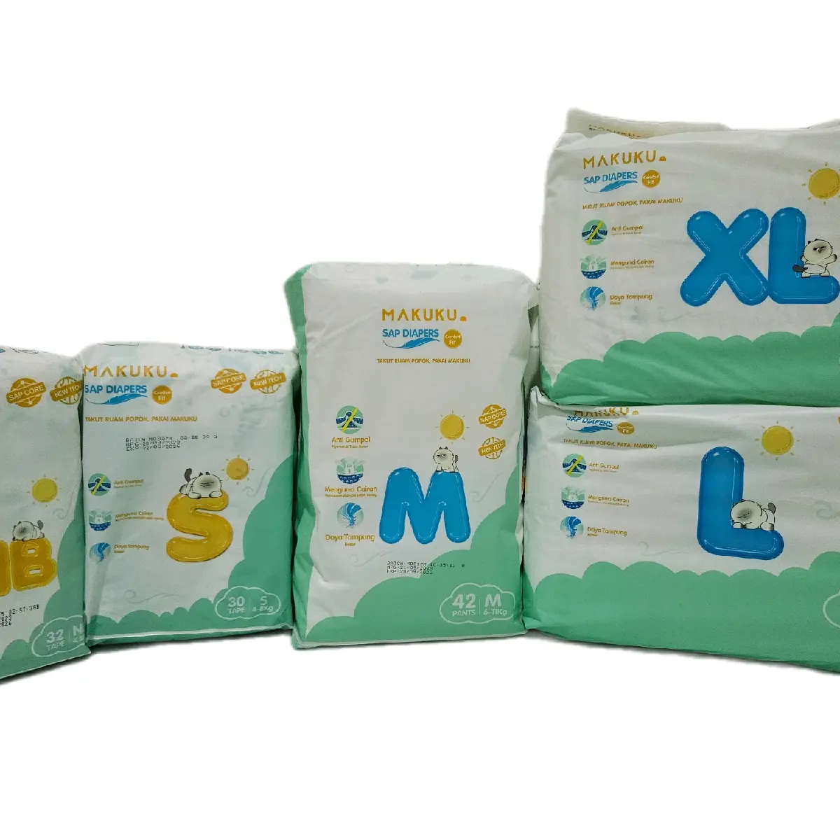 MAKUKU SAP Diapers Comfort Fit Merah