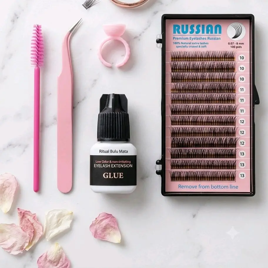 paket bulumata rusian lem jumbo Mix 10,11,12,13 Eyelash Facial