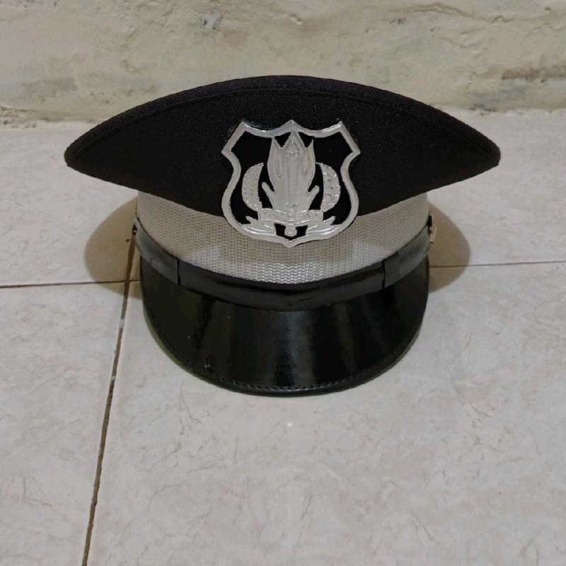 Topi pet satpam terbaru logo putih 0